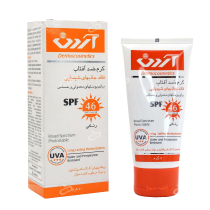 آردن-کرم ضدآفتاب فاقد جاذبهای شیمیایی SPF46 پوست معمولی و حساس آردن50گرم رنگی