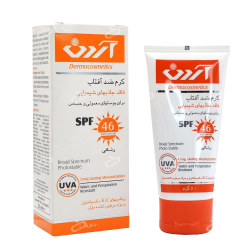 آردن-کرم ضدافتاب فاقد جاذبهای شیمیایی SPF46 پوست معمولی و حساس اردن50گرم رنگی
