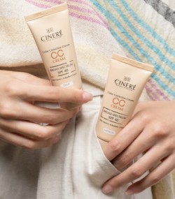 سینره-کرم پودر متعادل کننده رنگ پوست (سی سی کرم)SPF 40 – در سه رنگ متنوع