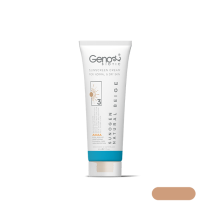 ژنوبایوتیک-کرم ضد آفتاب ژنوبایوتیک SPF50 مناسب پوست خشک و معمولی رنگ بژ طبیعی
