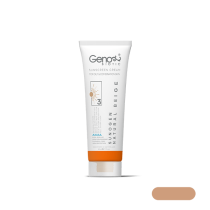 ژنوبایوتیک-کرم ضد آفتاب رنگی ژنوبایوتیک SPF50 مناسب پوست چرب و مختلط رنگ بژ طبیعی