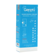 ژنوبایوتیک-کرم ضد آفتاب SPF50 پوست خشک و معمولی ژنوبایوتیک 50 میلی لیتر بی رنگ
