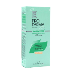 پرودرما-سی سی کرم مرطوب کننده SPF40 صورت برای پوست معمولی و حساس پرودرما 40 میلی لیتر بژ روشن