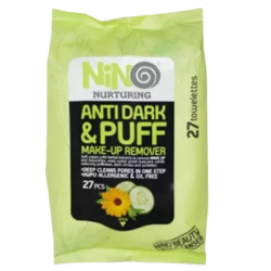 نینو-دستمال مرطوب پاک کننده ارایش مدل Anti Dark & Puff
