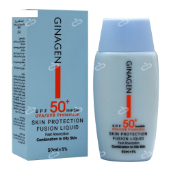 ژیناژن-کرم ضدافتاب spf50 پوست چرب و مختلط ژیناژن  بی رنگ