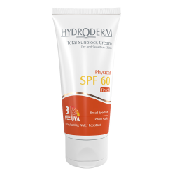 هیدرودرم-كرم ضد افتاب SPF60 فيزيكال رنگی